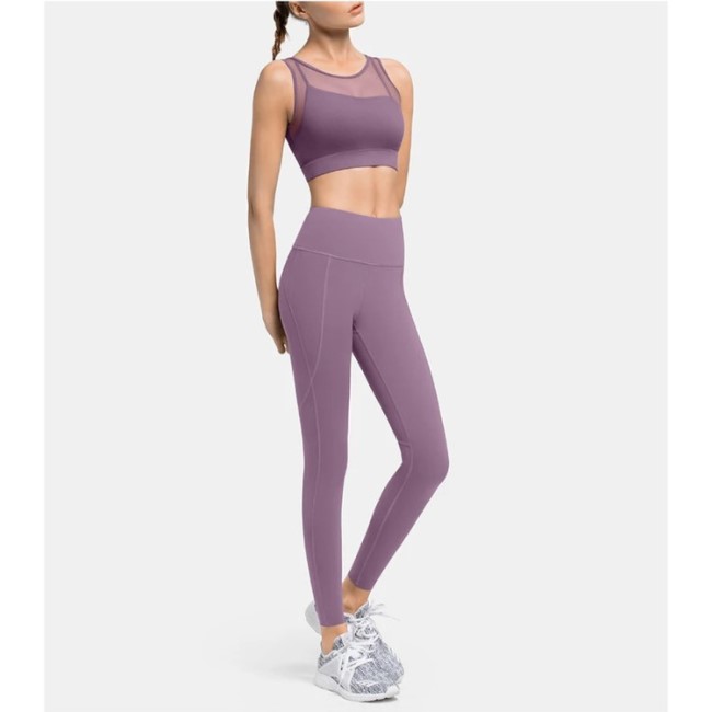 Mesh Sexy Sports Bra Padded Workout Yoga Sports Bra Fitness Wear