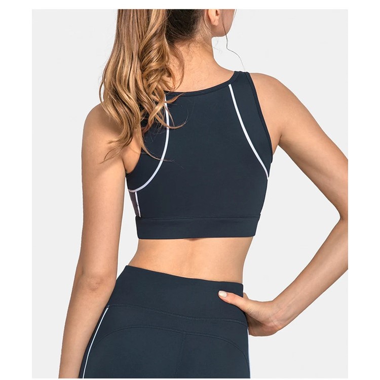 Sports Bra With High Neck Vest Back Fitness Wear