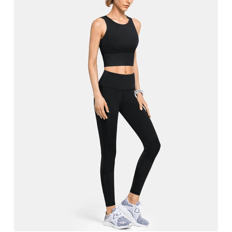 Womens Sports Bra Crop Top High Neck Longline for Workout Yoga
