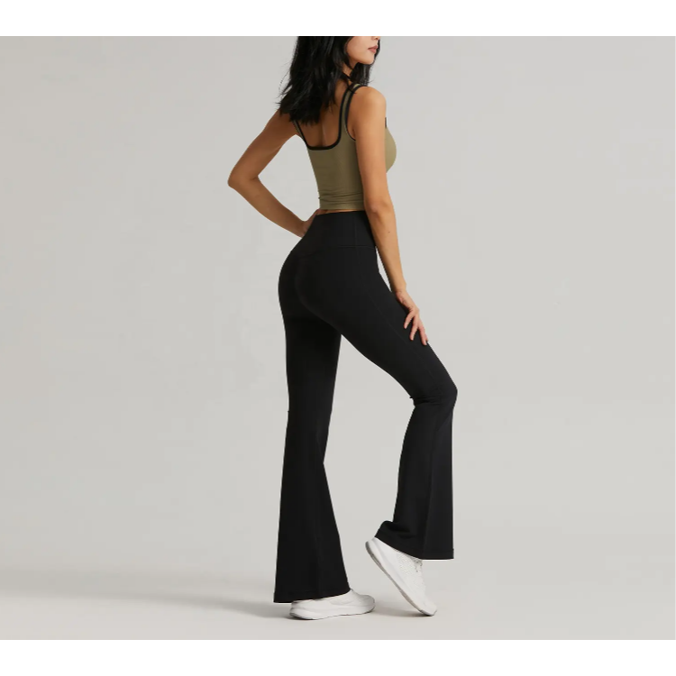 Rib Knit Sports Bras High Elastic Wide Strap Yoga Tank Top