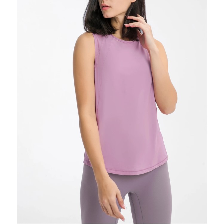 Women Mesh Hollow Out Back Sports Vests Loose Sleeveless Yoga Tank Tops