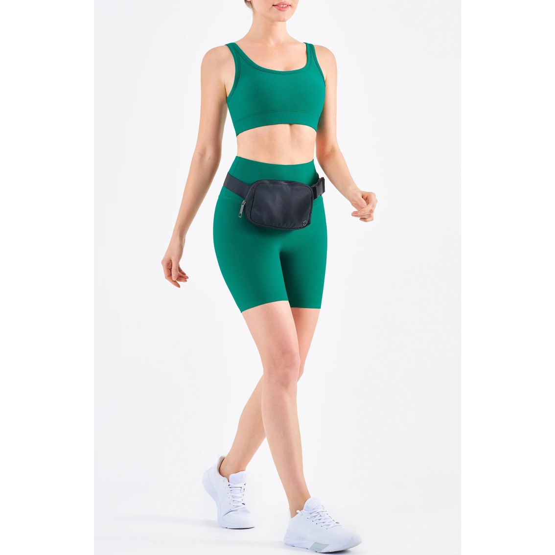 Biker Shorts Women Tummy Control Ribbed Shorts Without Yoga Fitness 3PCS