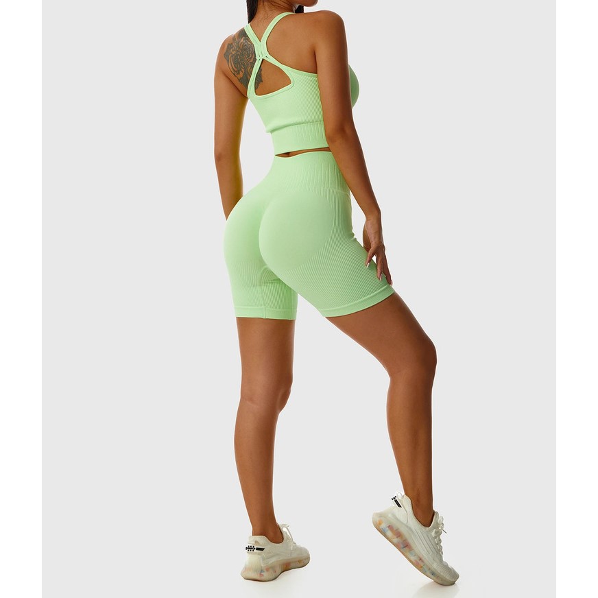 Seamless Women Adjustable Drawstring Sports Waist Leggings No T Line