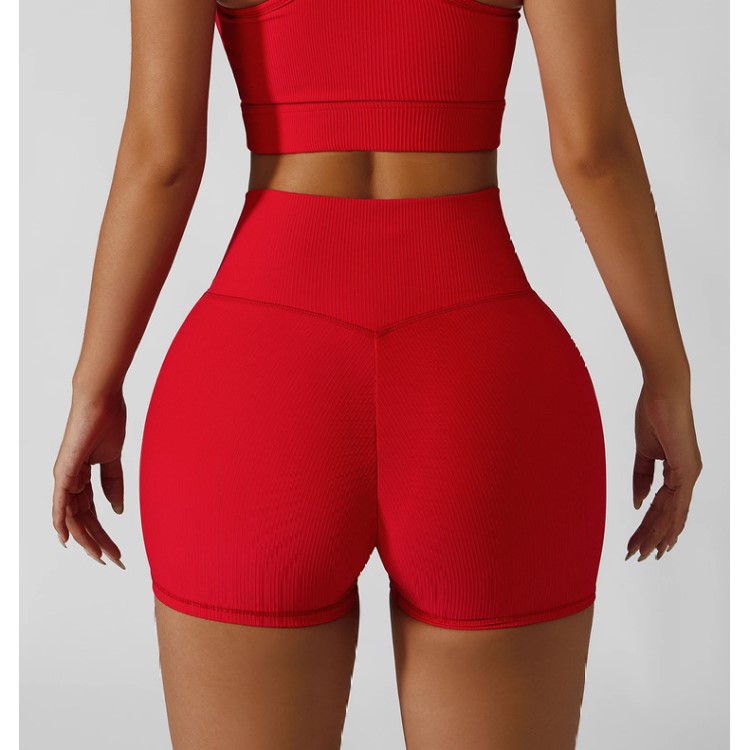 Women Cross Waist Butt Lift Biker Legging Shorts Soft Gym Shorts