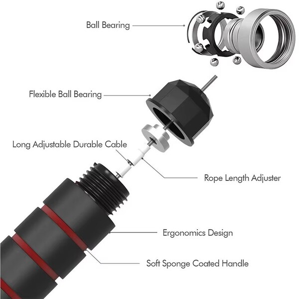 Adjustable Foam Bearing Skipping Rope